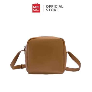 Miniso Tas Wanita Soft Feel Square Crossbody Bag Women's Bags Brown
