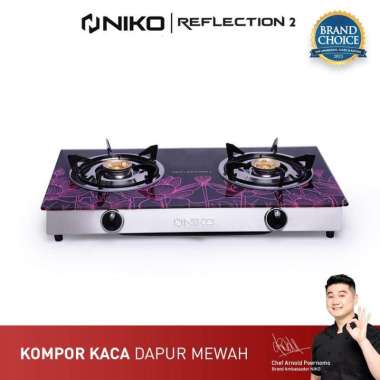 Niko Kompor Gas Kaca 2 Tungku Reflection Series / Kompor Gas Simple Design REFLECTION 2