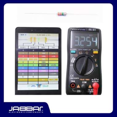 RESISTOR 3M3 OHM 1/4W 5% DIP (3,30M OHM) - COKLAT - 10PCS