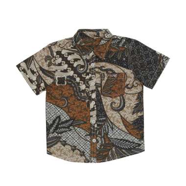 TORIO Smart Casual Brown Batik Shirt - Batik Anak - Atasan Anak Laki-laki 5-6Y