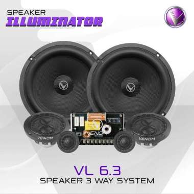 SPEAKER Venom 3WAY SPLIT VL 6.3 ILLUMINATOR SERIES VL6.3 3 way Mobil