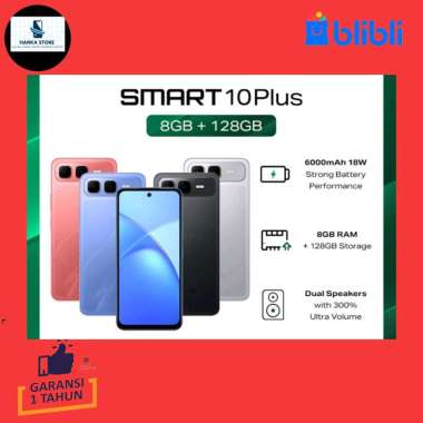 Infinix Smart 10 Plus 8/128GB - Up to 16GB Extended RAM-6.67 inch 120Hz HD+- T7250-6000 mAh BLACK