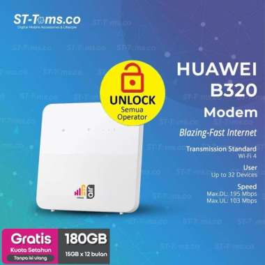 Huawei B320 Indosat HiFi Air 4G CPE 5s Modem Wifi 195Mbps Free Kuota 180GB