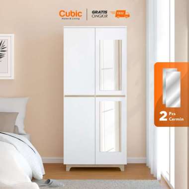 Cubic LUNA MILANO LP 3P Lemari Pakaian 3 Pintu / Lemari Baju / Wardrobe MILANO LP 2P+CERMIN