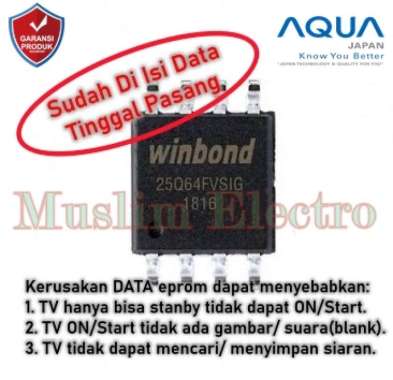 Ic Eprom isi FW TV AQUA LE43AQT9200MF 43AQT9200MF 43AQT9200 Board HK.T.S2T512CP635