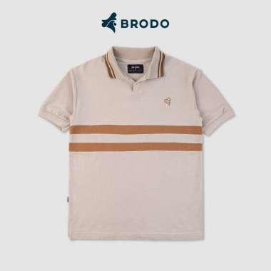 BRODO - Line Court Polo Short Beige M