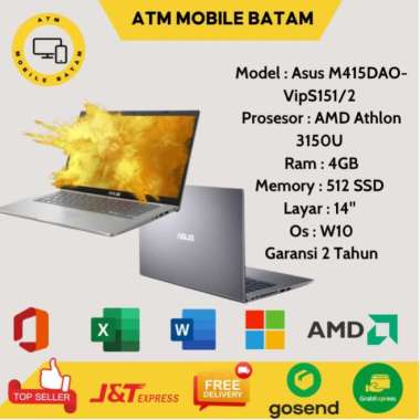 Asus M415DAO AMD ATHLON 3150U 4/512GB W11 14" OHS Gray