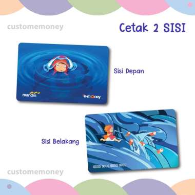 Mandiri E-Money Custom Anime Kartun Ponyo Ghibli Jepang Ponyo Etoll Custom Bebas Murah Meriah 2 SISI