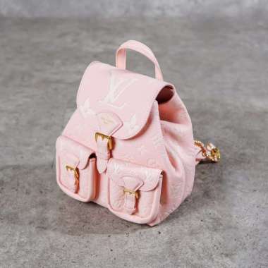 Tas LOUIS VUITTON LV BACKUP BICOLOR PINK MONOGRAM EMPREINTE BACKPACK 100% ORIGINAL 17X11X22CM
