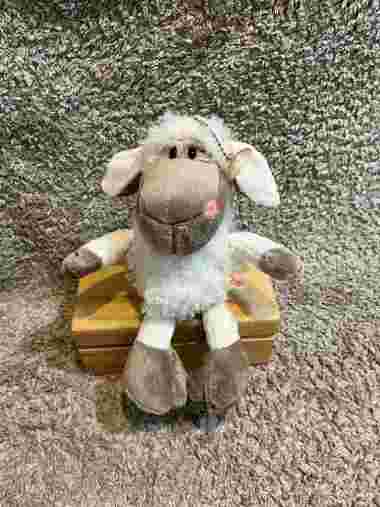 Nici Boneka Domba Lucu Putih dan Abu