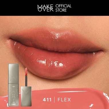 Make Over Glassy Lip Lacquer X Hian Tjen - Lip gloss Make Over Limited Edtion 411 Flex