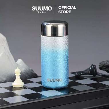 Suumo Tumbler Premium Mini Pure Copper Liner Thermos Cup Gradien Titanium Coated 260ml Faded Blue