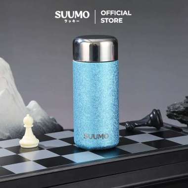 Suumo Tumbler Premium Mini Pure Copper Liner Thermos Cup Gradien Titanium Coated 260ml Blue