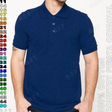 Country Fiesta Men's Polo Shirt Original Biru Tua L