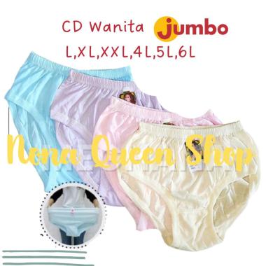 Celana Dalam Wanita Polos Size L,XL,XXL,4L,5L,6L Jumbo Big 5L