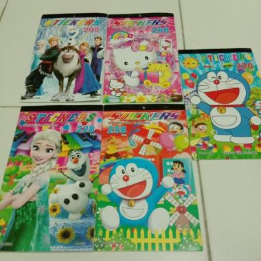 Buku Stiker/ Stiker album/album anak mewarnai 3 in 1