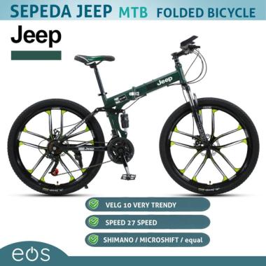 â ¤ï¸ 100 % original â ¤ï¸ Sepeda Lipat - Mountain bike Jeep Hijau