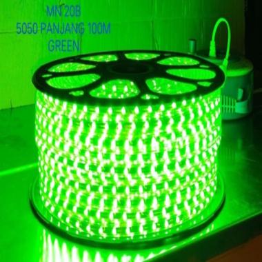 Lampu Led Strip Selang Smd 5050 220V 100M 100 Meter Lampu Led Strip P Hijau