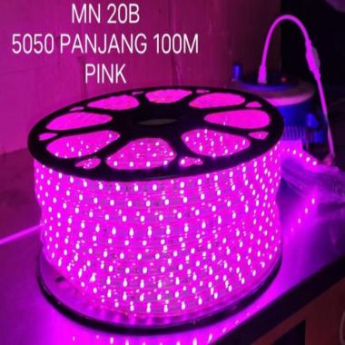 Lampu Led Strip Selang Smd 5050 220V 100M 100 Meter Lampu Led Strip P PINK