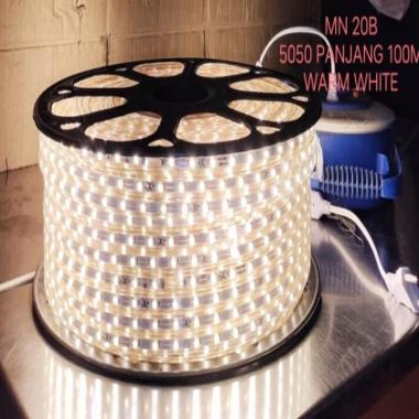Lampu Led Strip Selang Smd 5050 220V 100M 100 Meter Lampu Led Strip P WARMWHITE SUPER