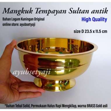 Mangkok Kuningan Sultan 02 Tempayan air mangkuk Bejana HIGH QUALITY