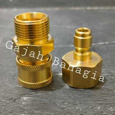 Quick Release Mesin dan Selang Jet Cleaner Konektor M22 Sambungan Female M22