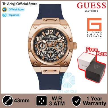 GUESS Watches GW0569G3 Original PRODIGY - Jam Tangan Pria Analog - Navy Silicone