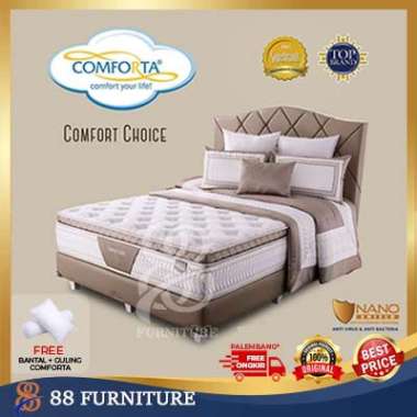 Springbed Comforta COMFORT CHOICE Kasur Spring Bed Set Lokal Full Set Divan Dipan Lokal 100x200