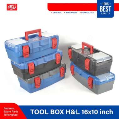 HL Tool Box 16 Inch Toolbox 16Inchx10 Abu Biru