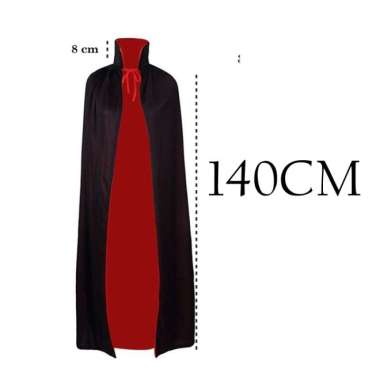 KOSTUM DRAKULA JUBAH DRAKULA KOSTUM HALLOWEEN DRACULLA COSTUMES - JUBAH XL 140CM