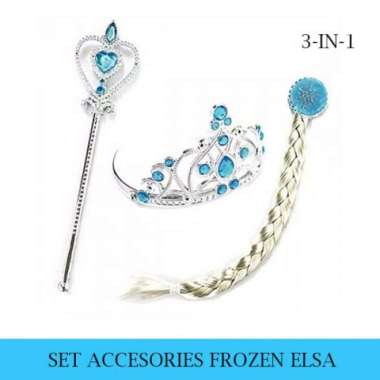 TIARA SET ANNA ELSA / MAHKOTA ANNA ELSA / TONGKAT FROZEN - FROZEN - Elsa