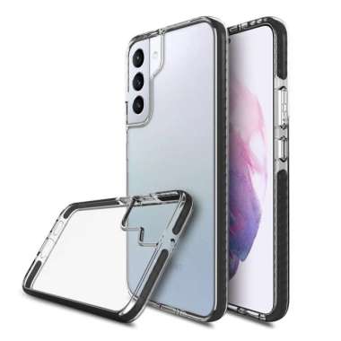 Case Hybrid TRANSPARAN CASING SAMSUNG S23 23PLUS 23ULTRA PLUS ULTRA S23PLUS TR+BLACK