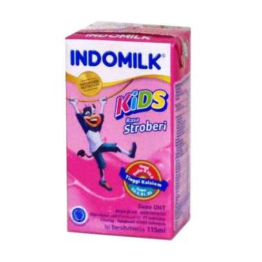 Indomilk kids 115 ml Susu Indomilk kotak kemasan 115ml rasa coklat Vanila strawberry Strawberry