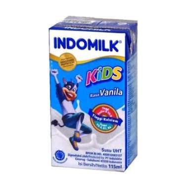 Indomilk kids 115 ml Susu Indomilk kotak kemasan 115ml rasa coklat Vanila strawberry Vanila