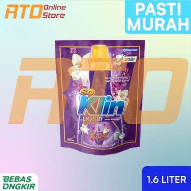 Promo Harga So Klin Liquid Detergent + Anti Bacterial Violet Blossom 1600 ml - Blibli