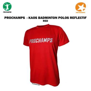 Kaos Jersey Badminton Prochamp Polos DTF Red (Reflectif) XXXL
