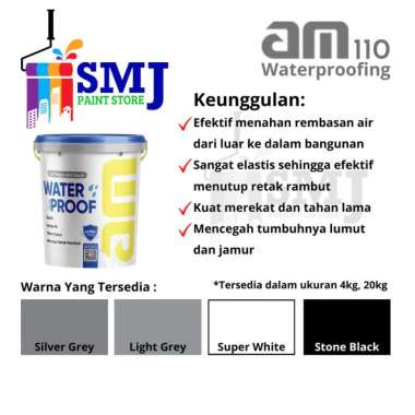 CAT PELAPIS ANTI BOCOR AM110 WATERPROOFING 4 KG light grey