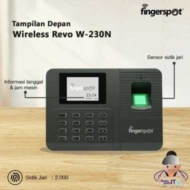 Mesin Absensi Sidik Jari Finger print Fingerspot Revo W-230N Support WiFi & Lan (RJ45)
