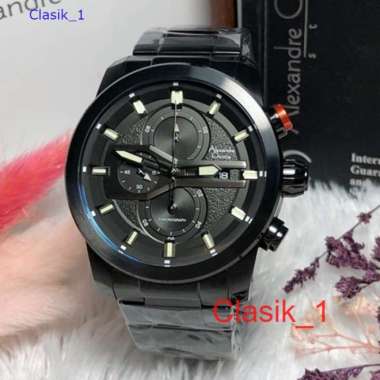Original 100%!! Alexandre Christie Pria AC 6559 / AC6559 Black Button Red Garansi Resmi 1 tahun