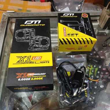 lampu motor lampu duromoto X1 original lampu tembak motor X1 + RELAY + SAKLAR