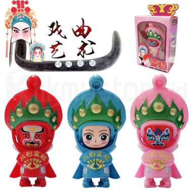 Peking Opera Face Changing Doll Boneka Ganti Muka Berubah Wajah Topeng Biru | Color Box