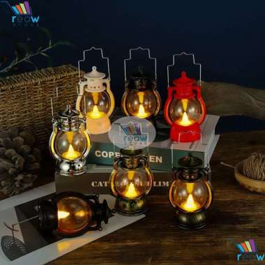 LM51 Lilin LED Mini Bulat Putih Hiasan Dekorasi Lebaran Idul Fitri Gold