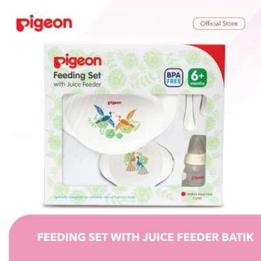 Pigeon feeding set with juice feeder Batik