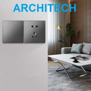 Architech Infinity A63-P19 FRAME / BINGKAI Stop Kontak / SAKLAR 2 FRAME WHITE