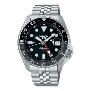 Jam Tangan Pria Seiko 5 Sports SSK001K1 SKX Sports Style GMT Black Grape Automatic Black Dial Stainl