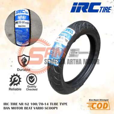 Ban Luar IRC 100/70 Ring 14 NR82 Tubetype Dual Purpose Motor Vario Aerox PCX