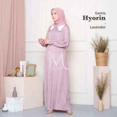 Melika - Gamis / Long Dress / Home Dress Lengan Panjang Ala Korea Kerah Hyorin HYORIN LAVENDER