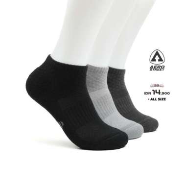 Aerostreet Shock Sport Balveer - Kaos Kaki Pria Wanita 1H000 LIGHT GREY
