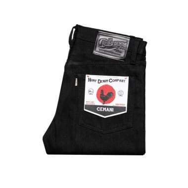 Nurf Denim Cemani Selvedge - 16oz Full Hitam - Redline - Celana Jeans 28