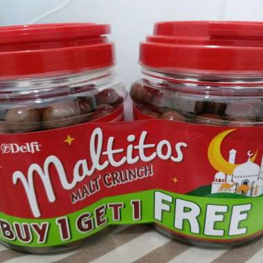 Delfi Maltitos Malt Crunch 2x300gr Buy 1 Get 1 Free/Coklat Delfi Maltitos Crunch Toples Buy 1 Get 1 